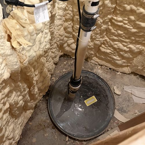 Sump pump installed by Proven Plumbing